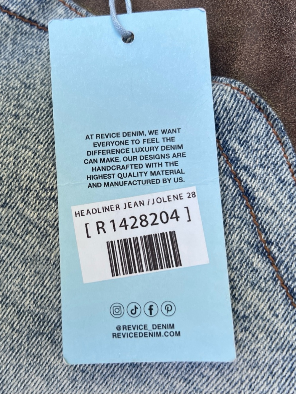 Revice Women’s Headliner Jolene Low-rise Lace-Up Front Jeans, Sexy Western|Sz:28 - Picture 12 of 16